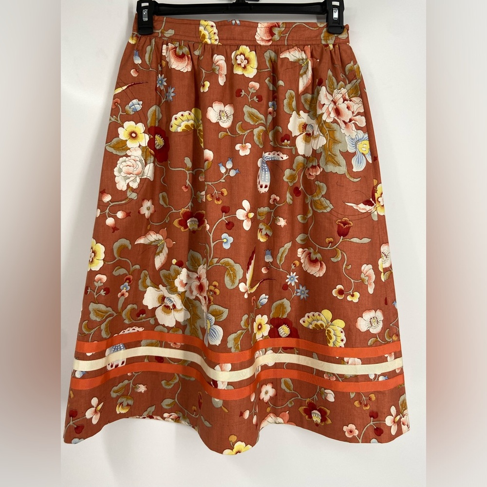 Blair Woolverton Vintage Skirt Cotton, Floral & Butterflies & ribbons size‎ 14